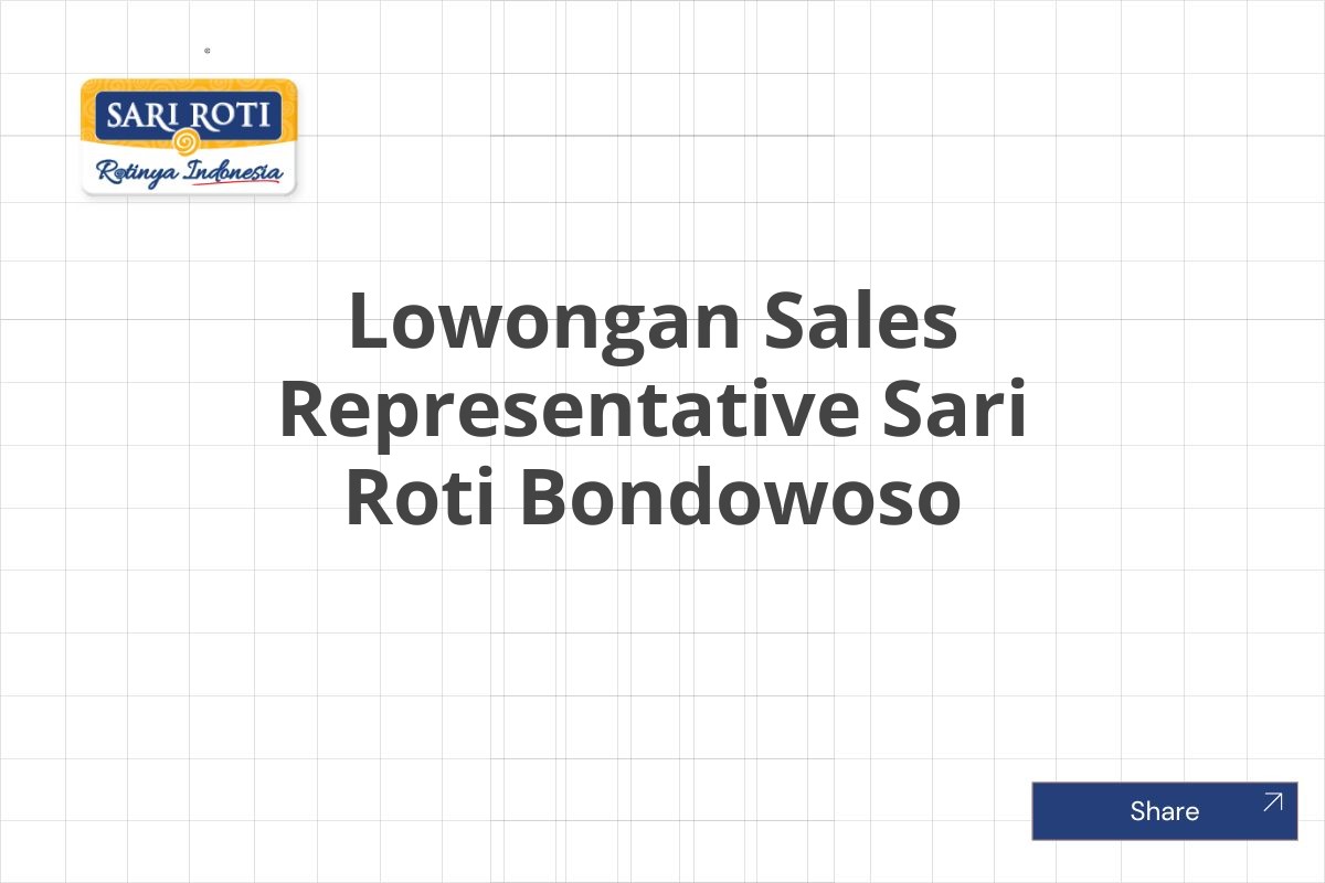 Lowongan Sales Representative Sari Roti Bondowoso