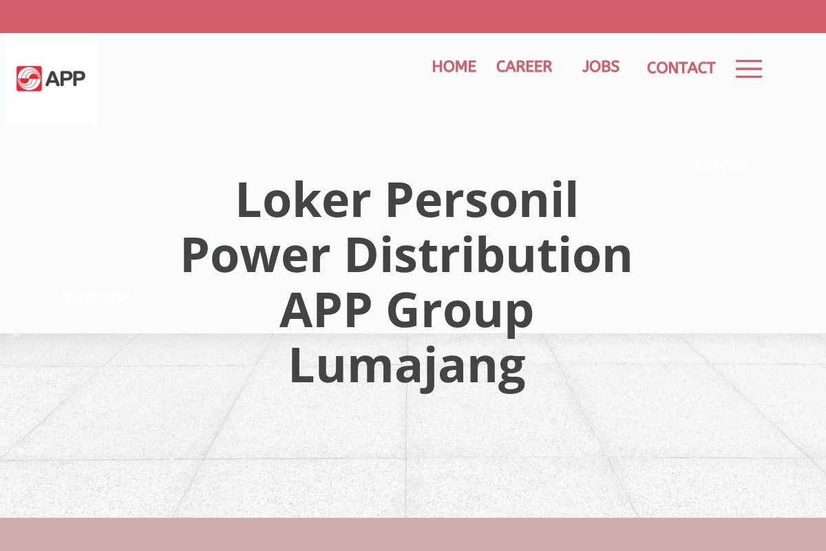 Loker Personil Power Distribution APP Group Lumajang