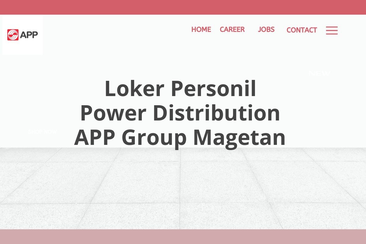 Loker Personil Power Distribution APP Group Magetan