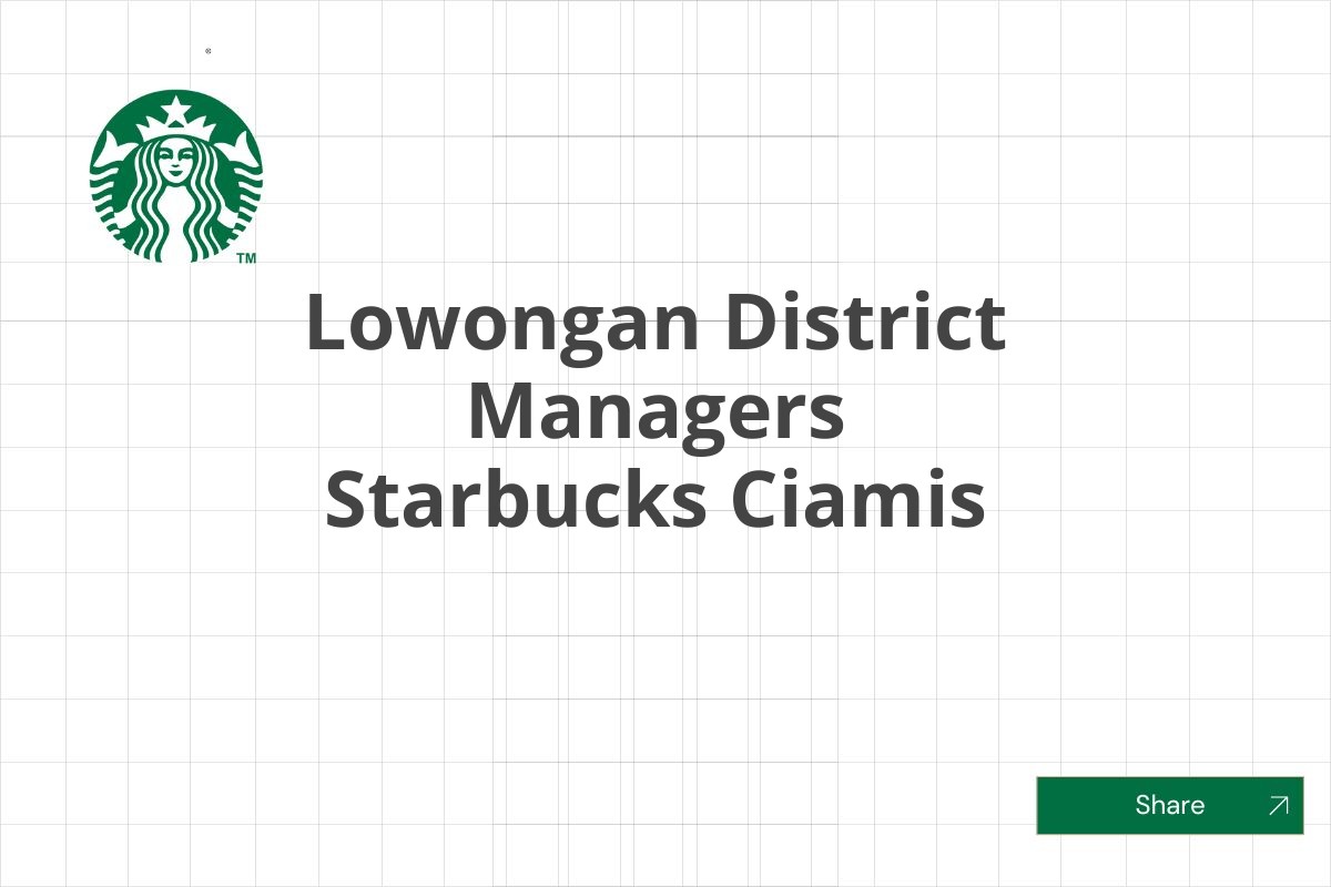 Lowongan District Managers Starbucks Ciamis