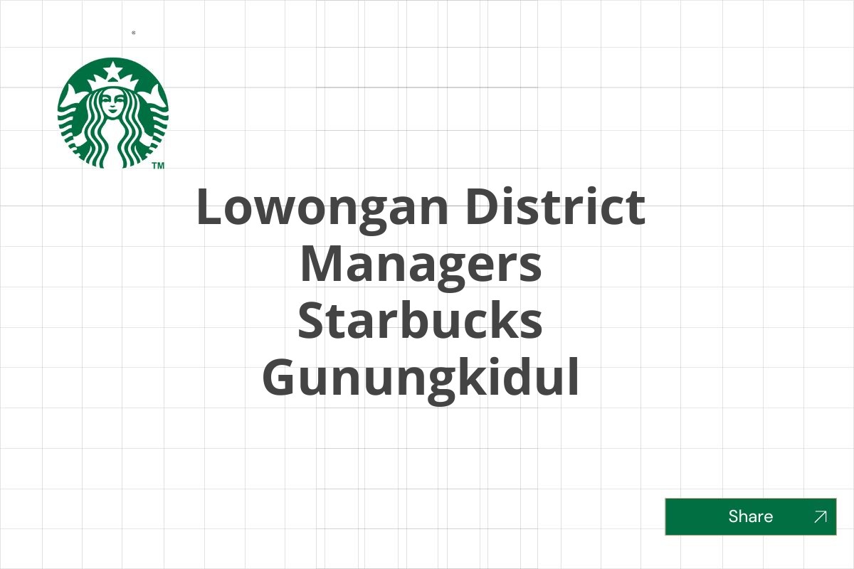 Lowongan District Managers Starbucks Gunungkidul