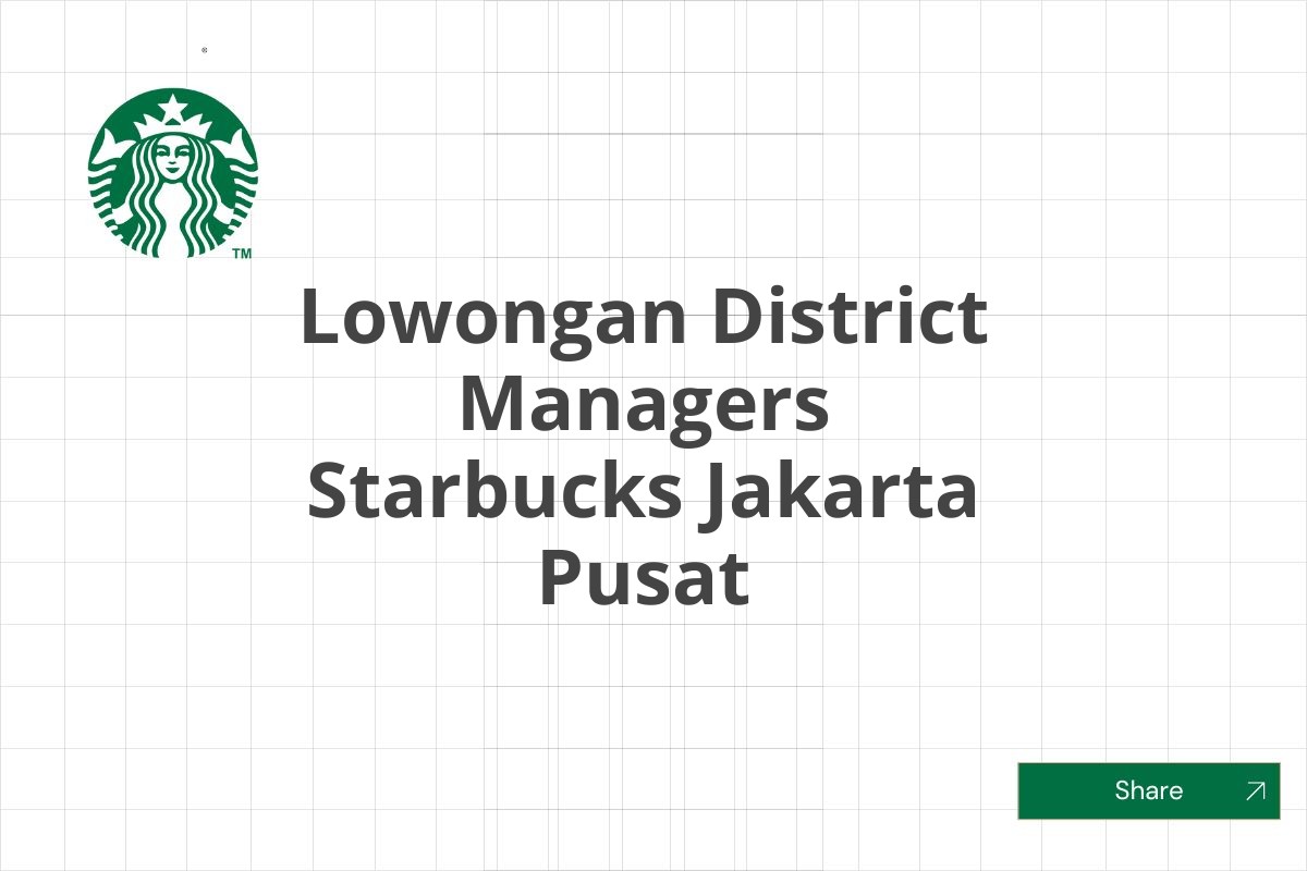 Lowongan District Managers Starbucks Jakarta Pusat