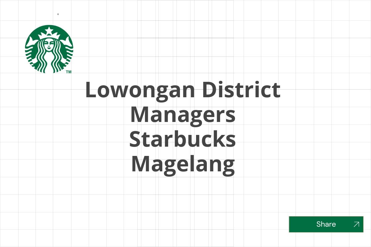 Lowongan District Managers Starbucks Magelang