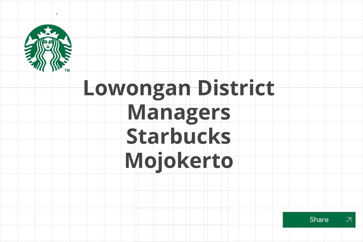 Lowongan District Managers Starbucks Mojokerto