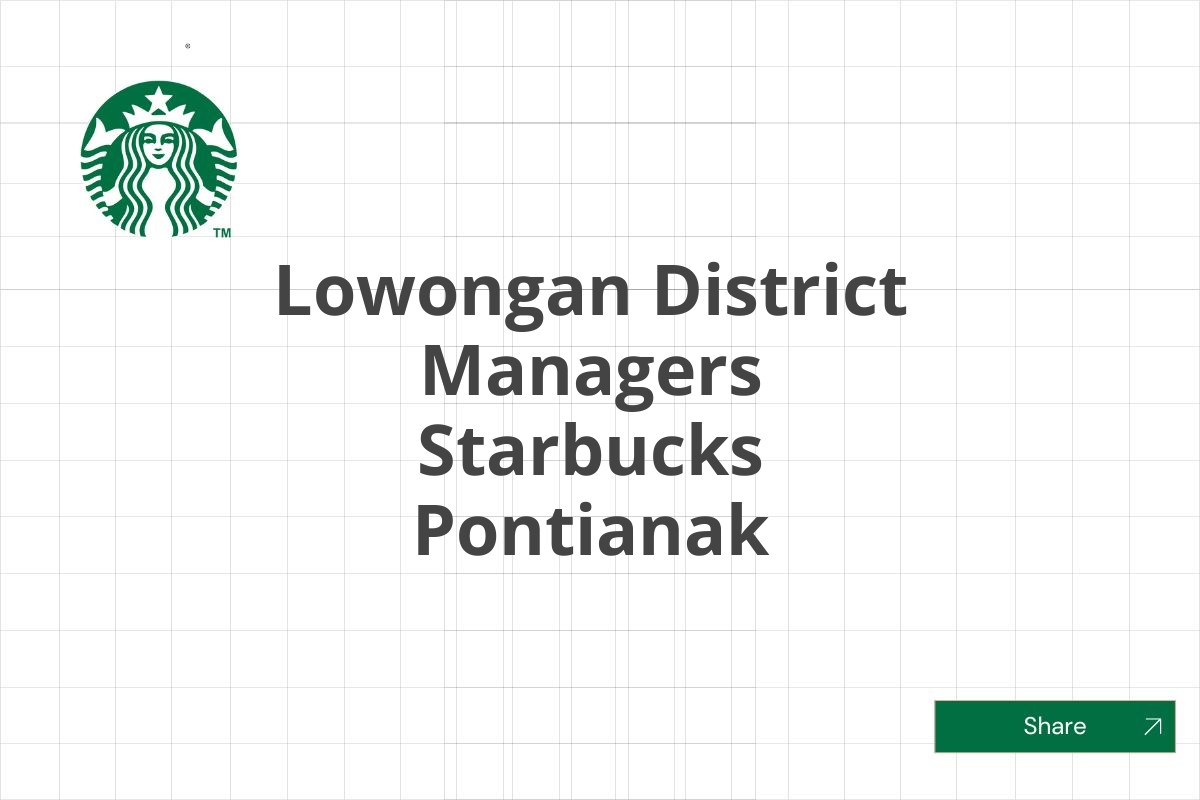 Lowongan District Managers Starbucks Pontianak