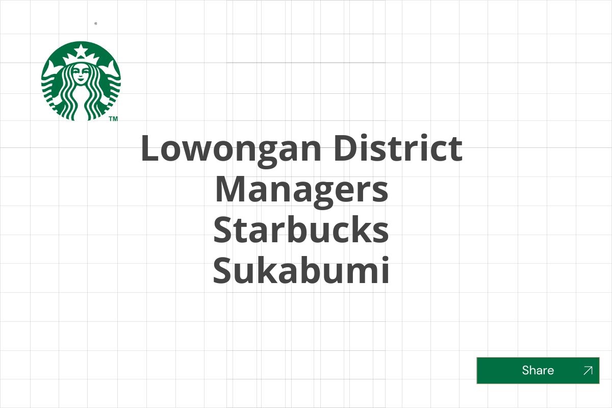 Lowongan District Managers Starbucks Sukabumi