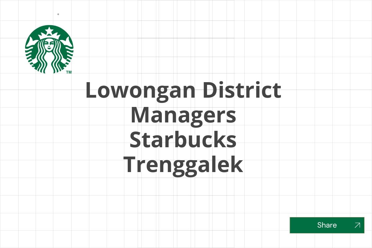 Lowongan District Managers Starbucks Trenggalek