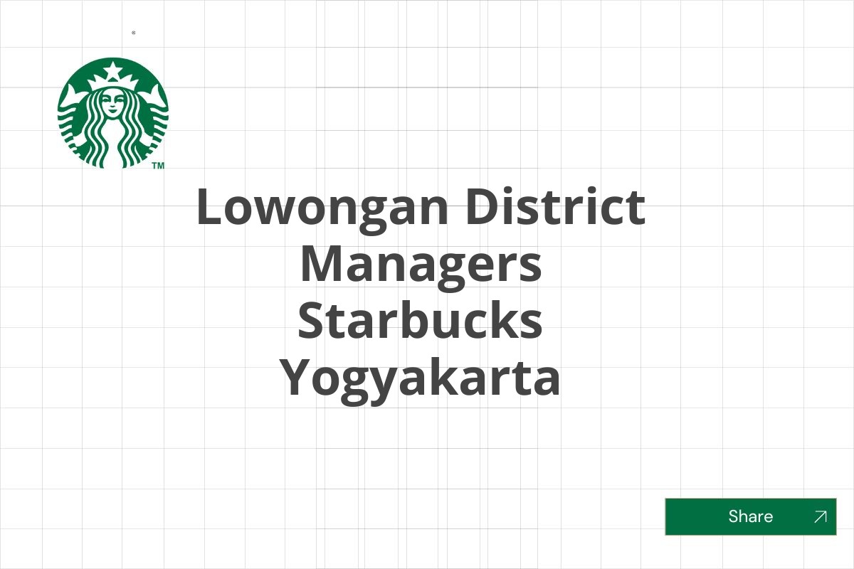 Lowongan District Managers Starbucks Yogyakarta