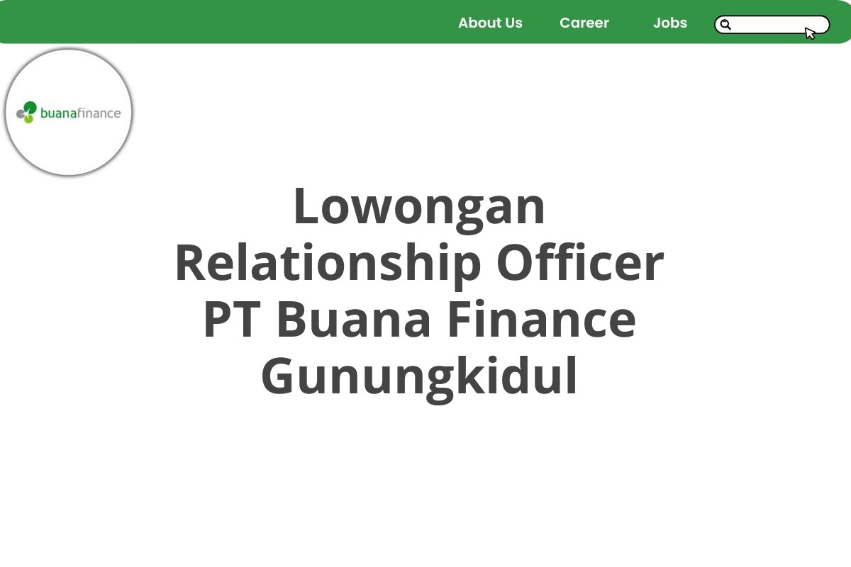 Lowongan Relationship Officer PT Buana Finance Gunungkidul